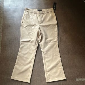 Faux Leather Straight Leg Pants